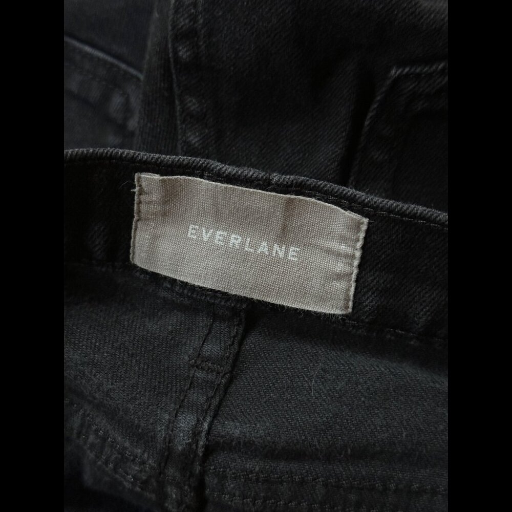 Everlane Jeans 2 Regular Womens Black Straight Denim High Rise - Picture 7 of 9